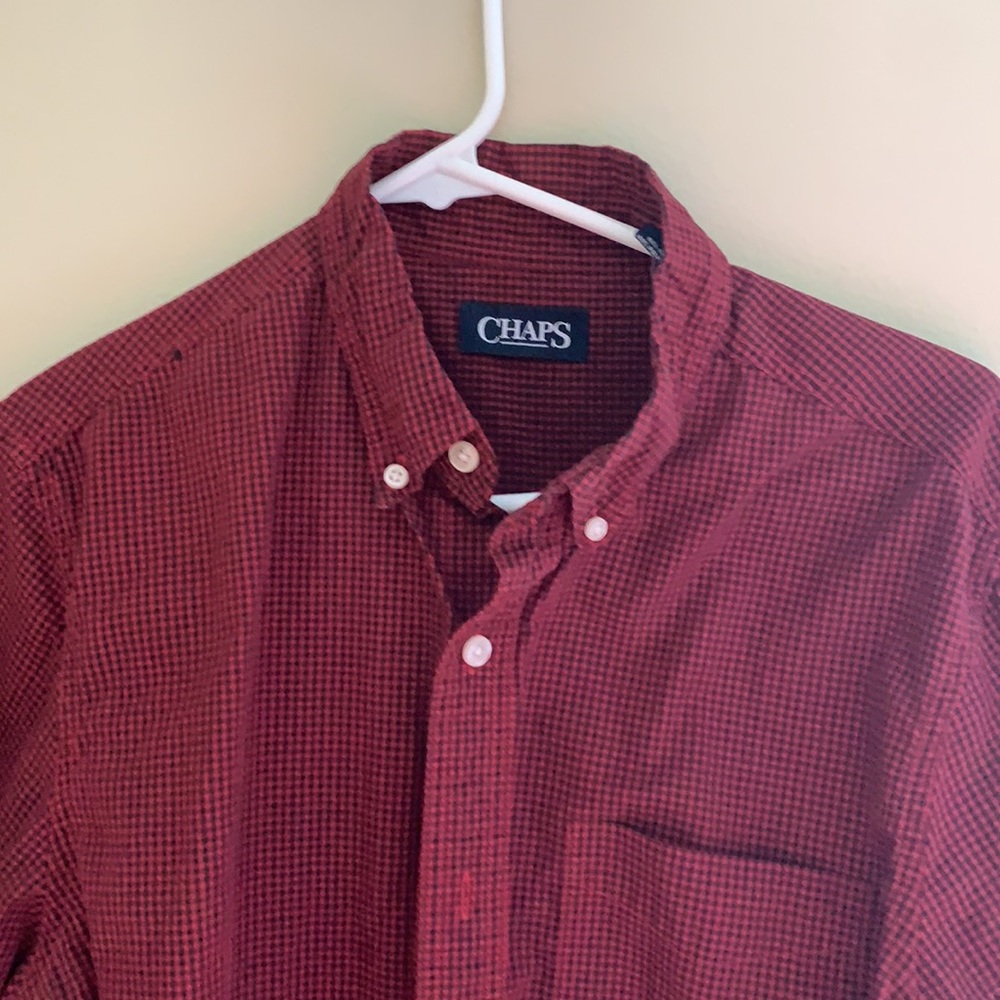 Red button down - Picture 2 of 2